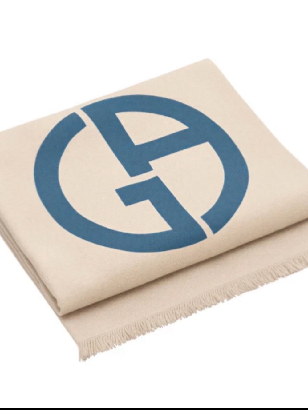 Giorgio Armani Blue & Tan Beach Towel